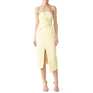 C/MEO COLLECTIVE‎ Womens Elate Midi Dress Front Slit Size Small